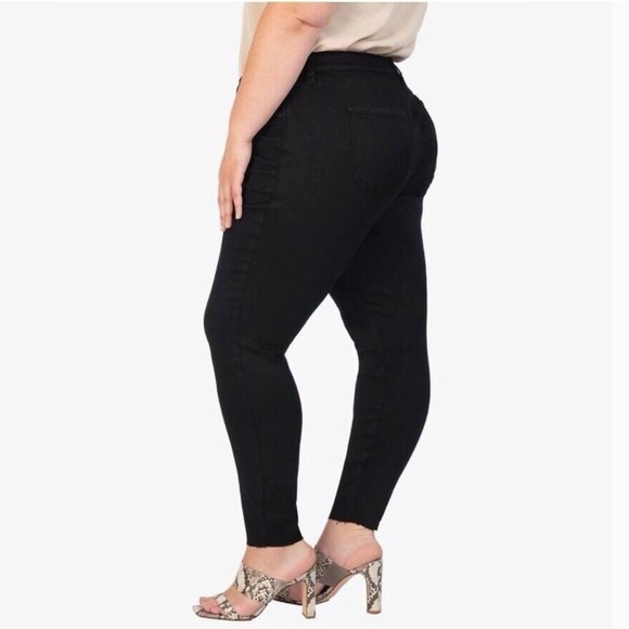 Kut From The Kloth 20W Donna High Rise Ankle Skinny Women’s Jeans Black Frayed - Picture 12 of 12